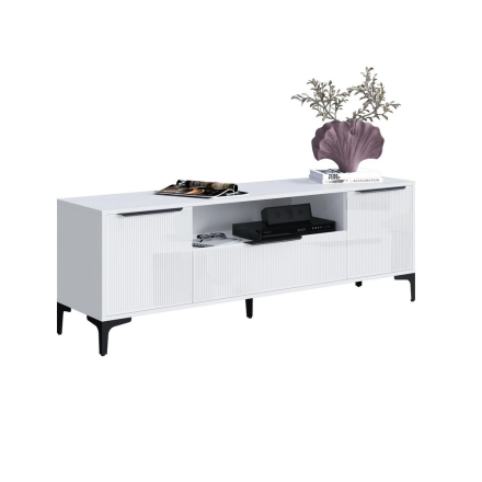 Тумба ТВ 1,65 Кимберли, Белый/Белый глянец 